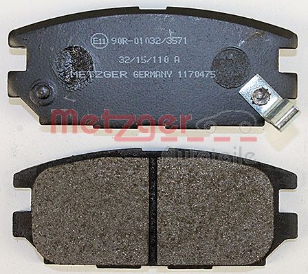 METZGER 1170475 Bremsbelagsatz, Scheibenbremse